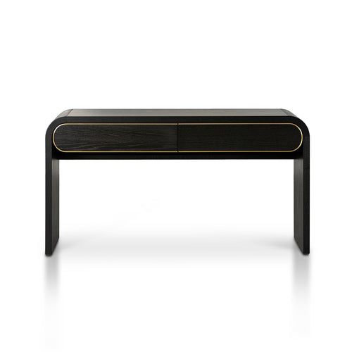 1.5m Ferrara Console Table - Textured Espresso Black