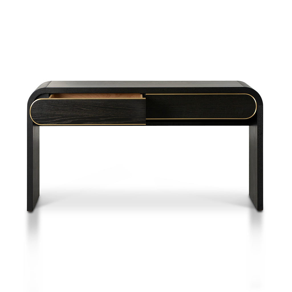1.5m Ferrara Console Table - Textured Espresso Black