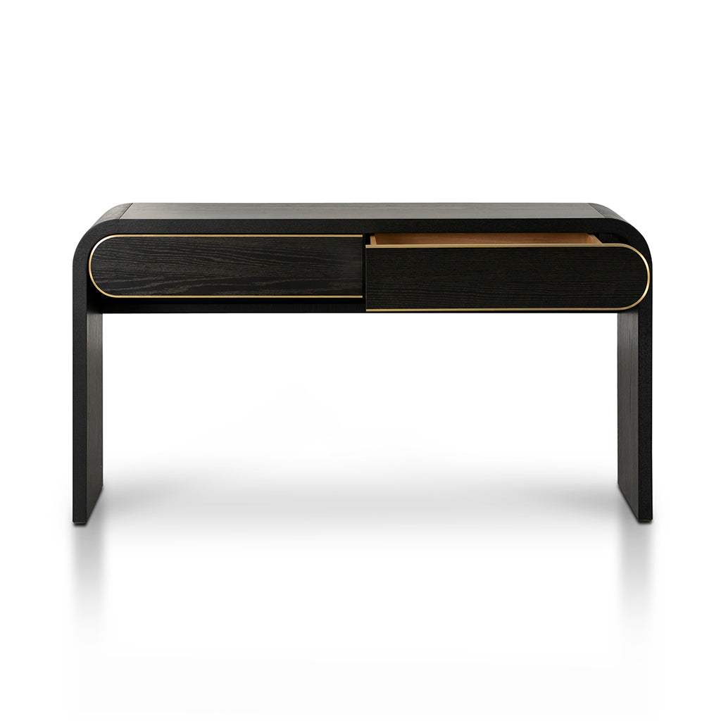 1.5m Ferrara Console Table - Textured Espresso Black