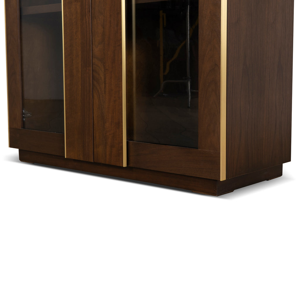 2m (H) Genova Glass Cabinet - Walnut