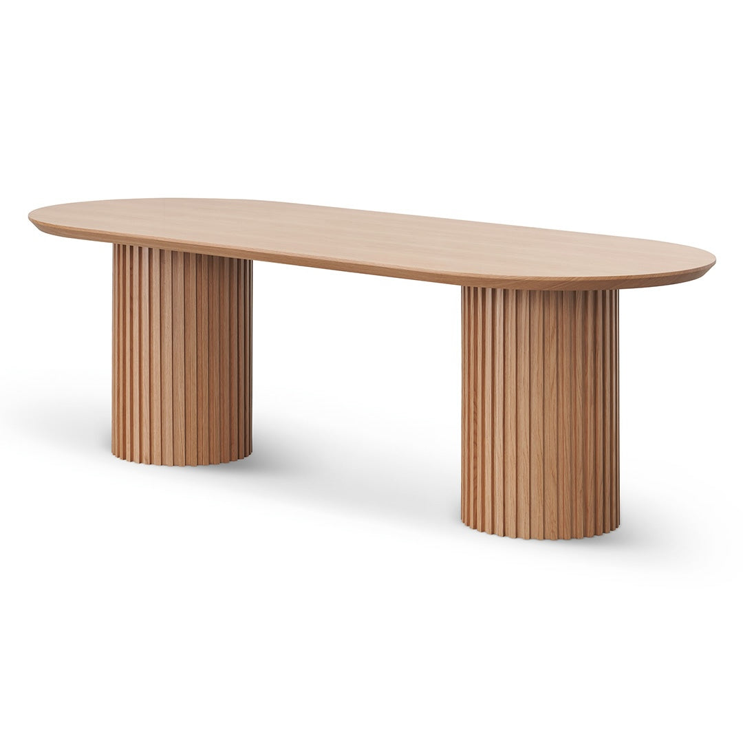 2.5m Wooden Siena Dining Table - Natural