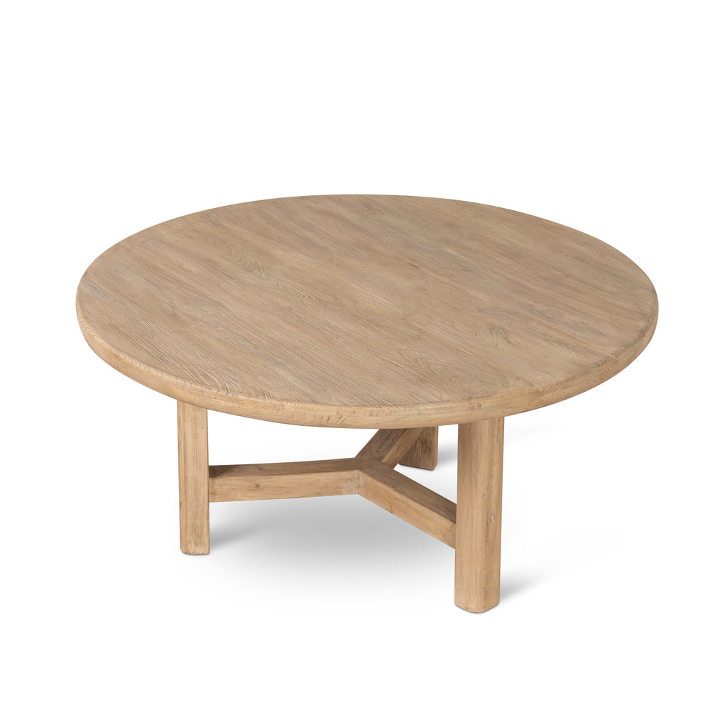 1.52m Elm Round Siena Dining Table - Natural