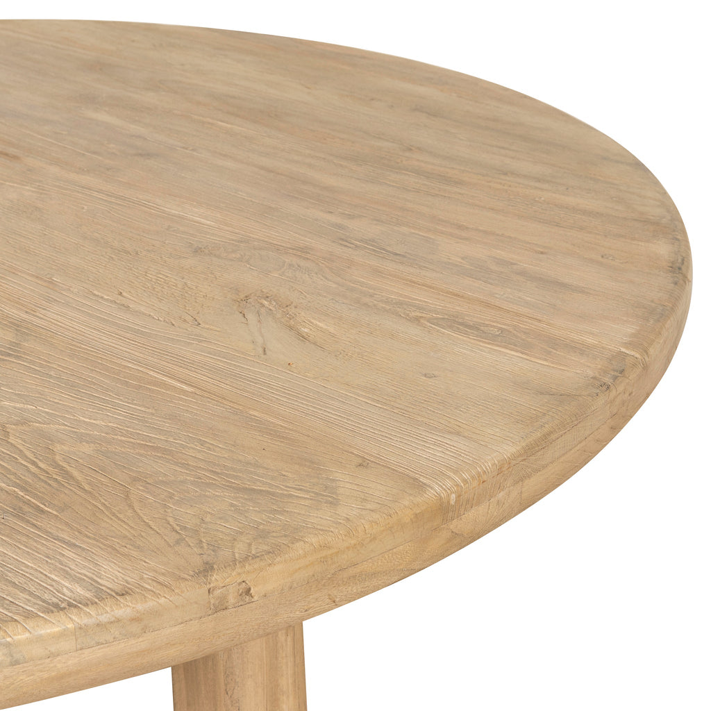 1.52m Elm Round Siena Dining Table - Natural
