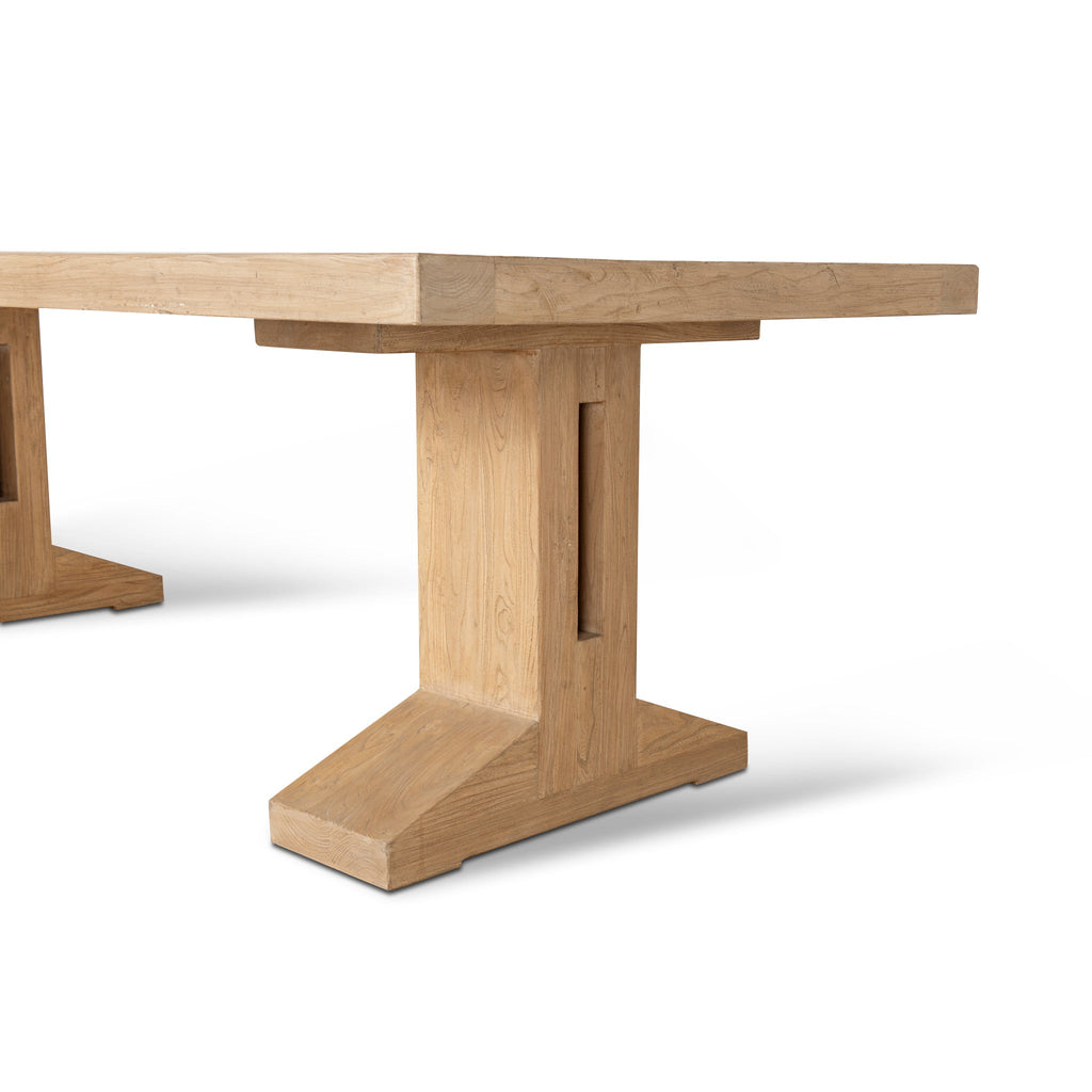 3m Elm Siena Dining Table - Natural