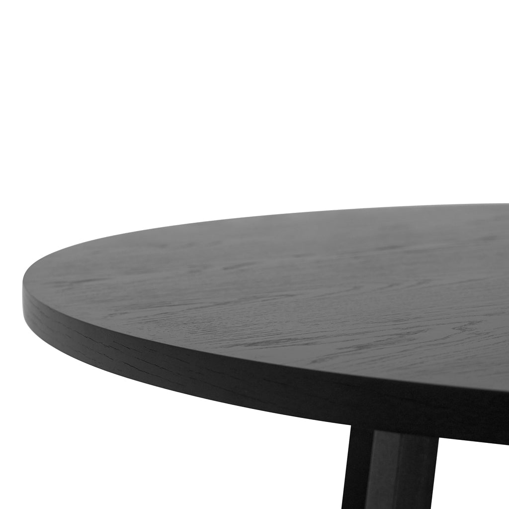 1.5m Round Siena Dining Table - Full Black