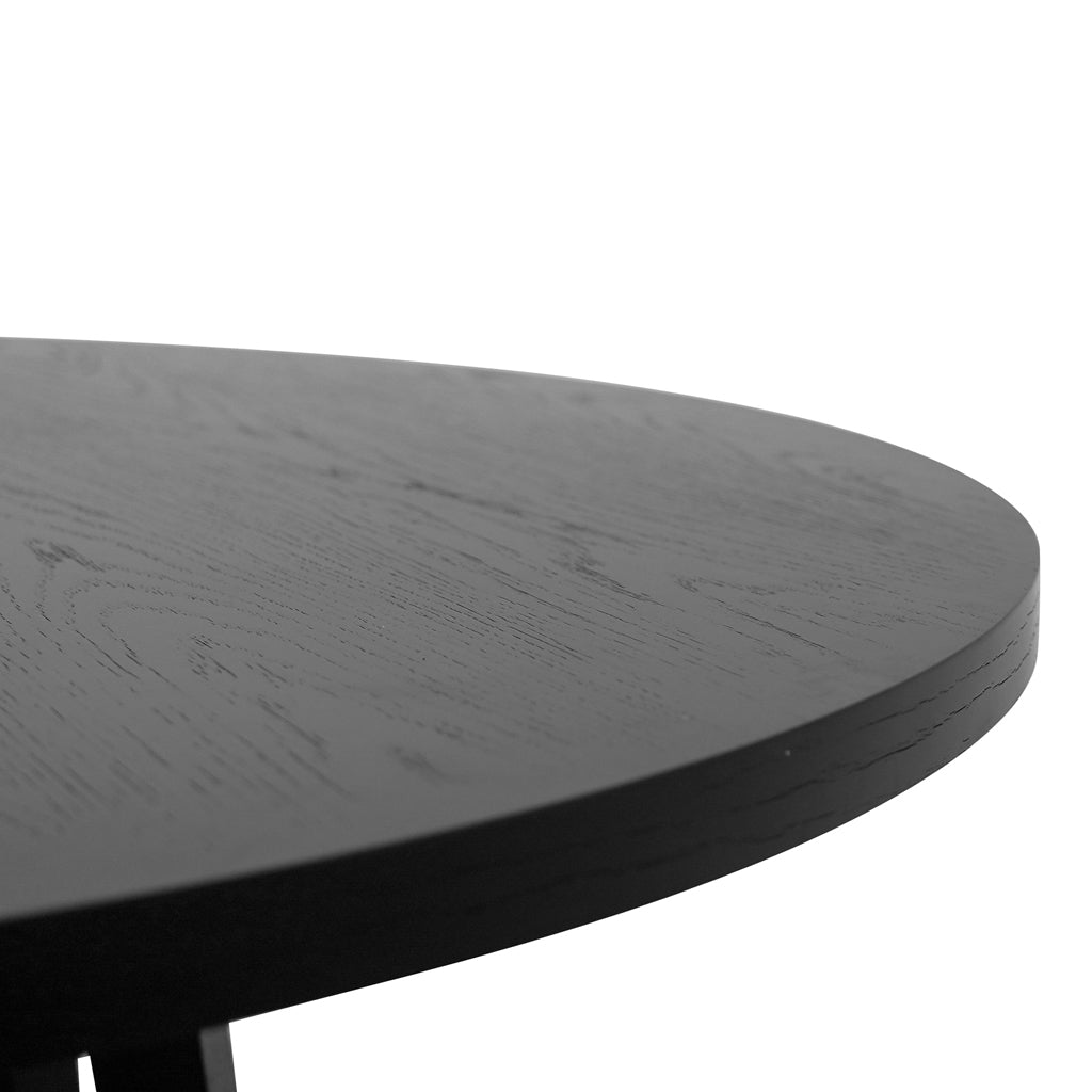 1.5m Round Siena Dining Table - Full Black