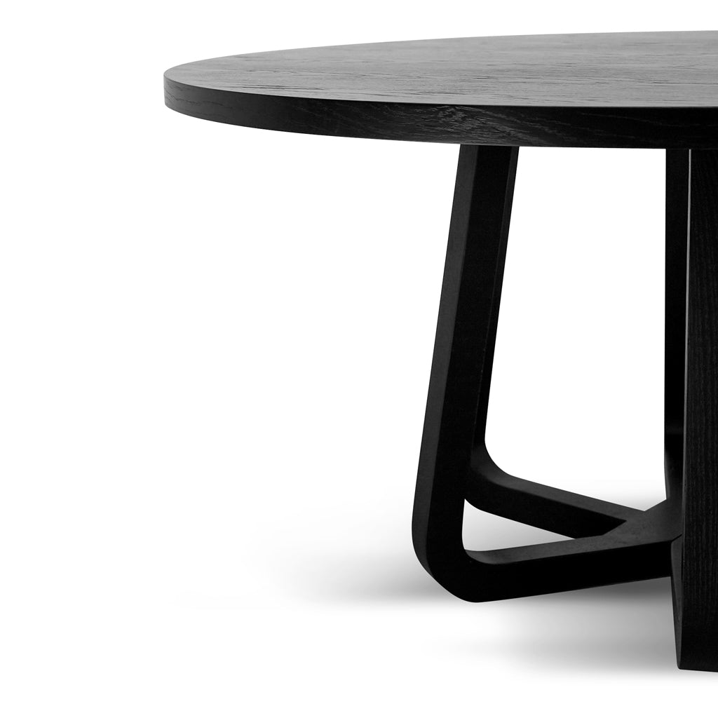1.5m Round Siena Dining Table - Full Black