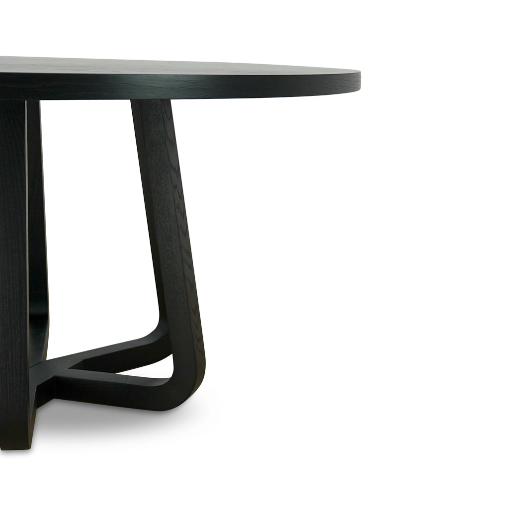 1.5m Round Siena Dining Table - Full Black