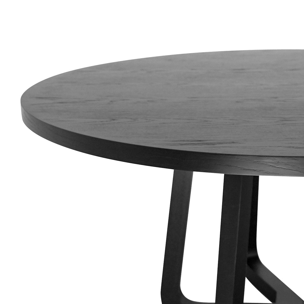 1.5m Round Siena Dining Table - Full Black