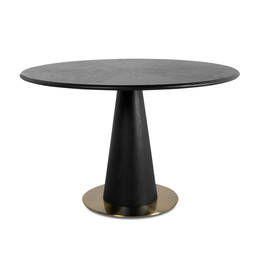1.2m Round Siena Dining Table - Full Black