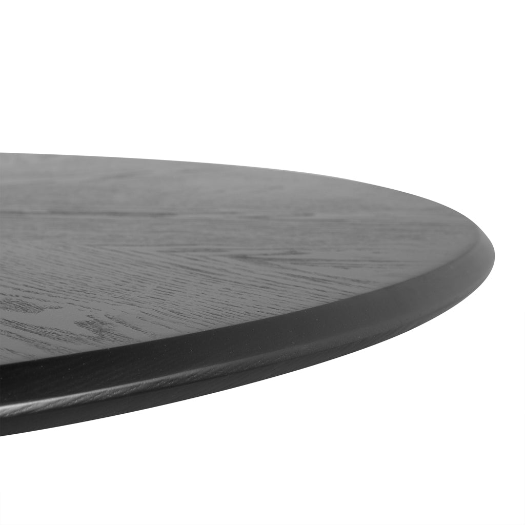 1.2m Round Siena Dining Table - Full Black