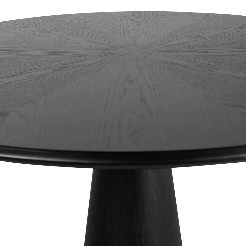 1.2m Round Siena Dining Table - Full Black
