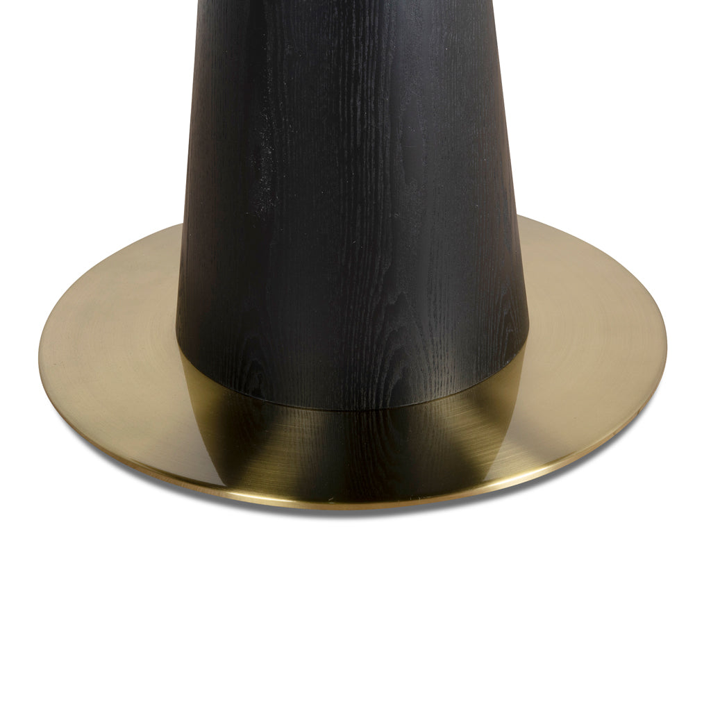 1.2m Round Siena Dining Table - Full Black