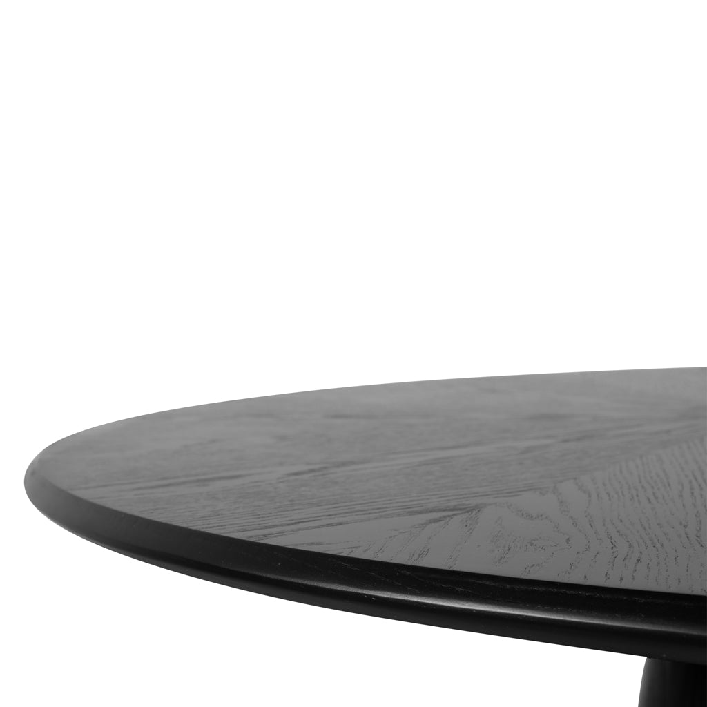 1.2m Round Siena Dining Table - Full Black