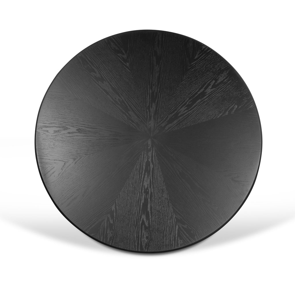 1.2m Round Siena Dining Table - Full Black