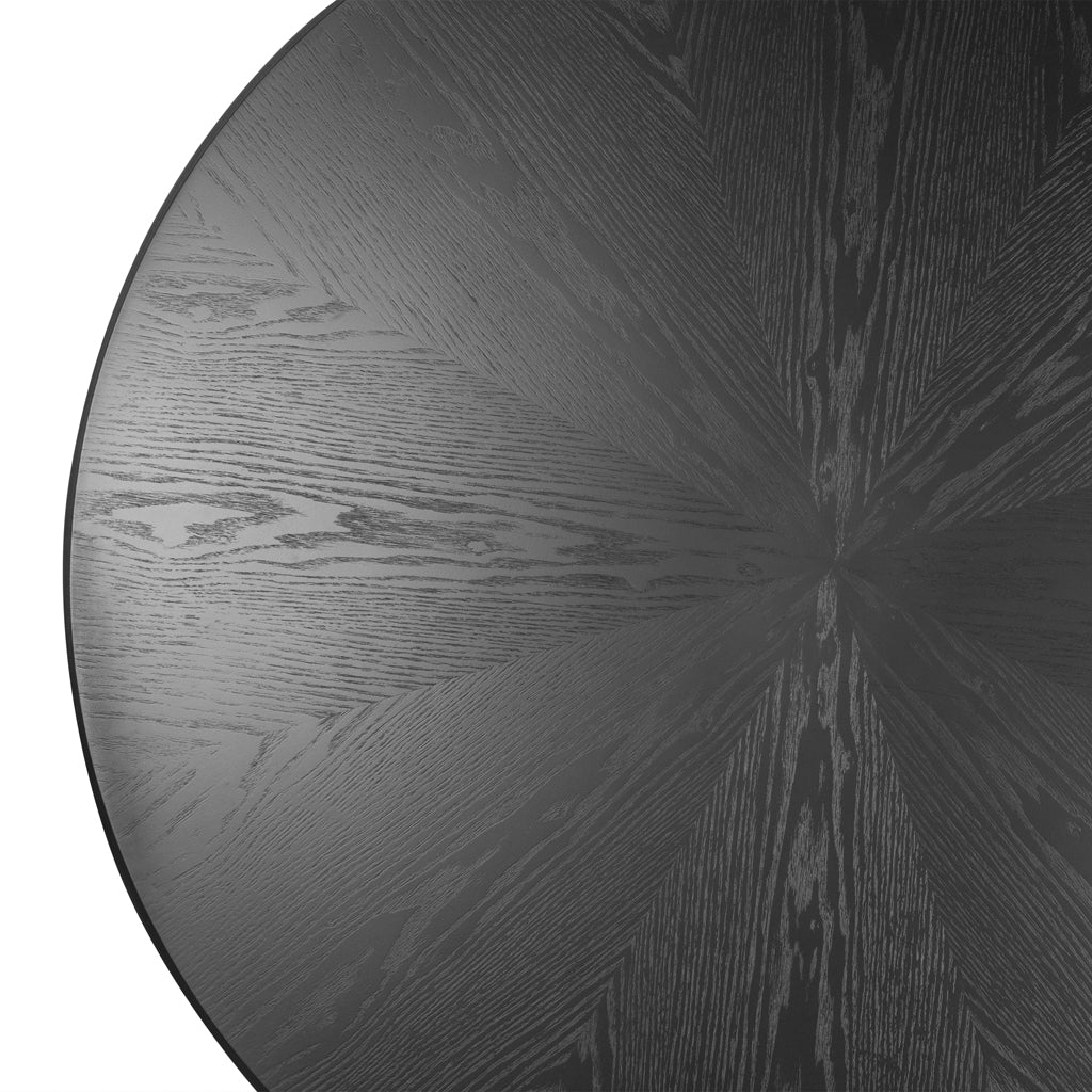 1.2m Round Siena Dining Table - Full Black
