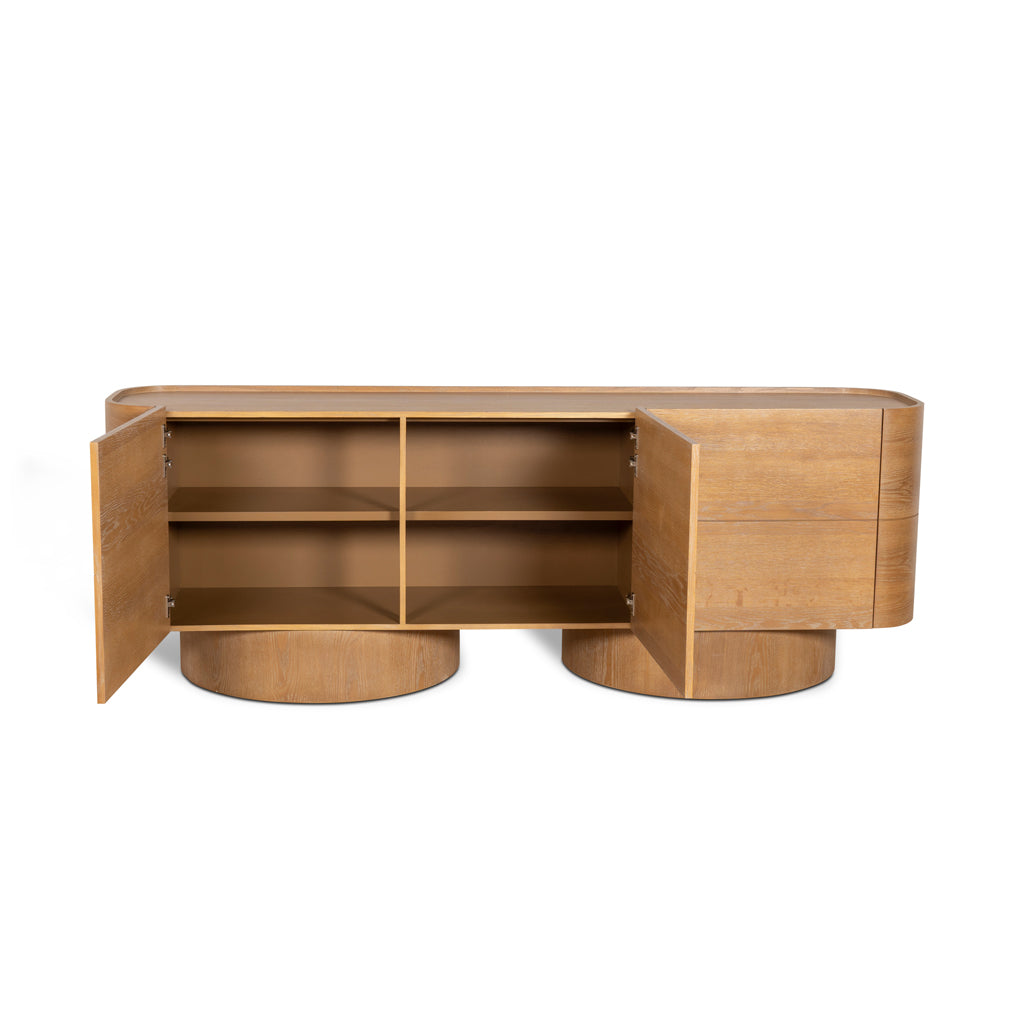 2.2m Modena Buffet Unit - Dusty Oak
