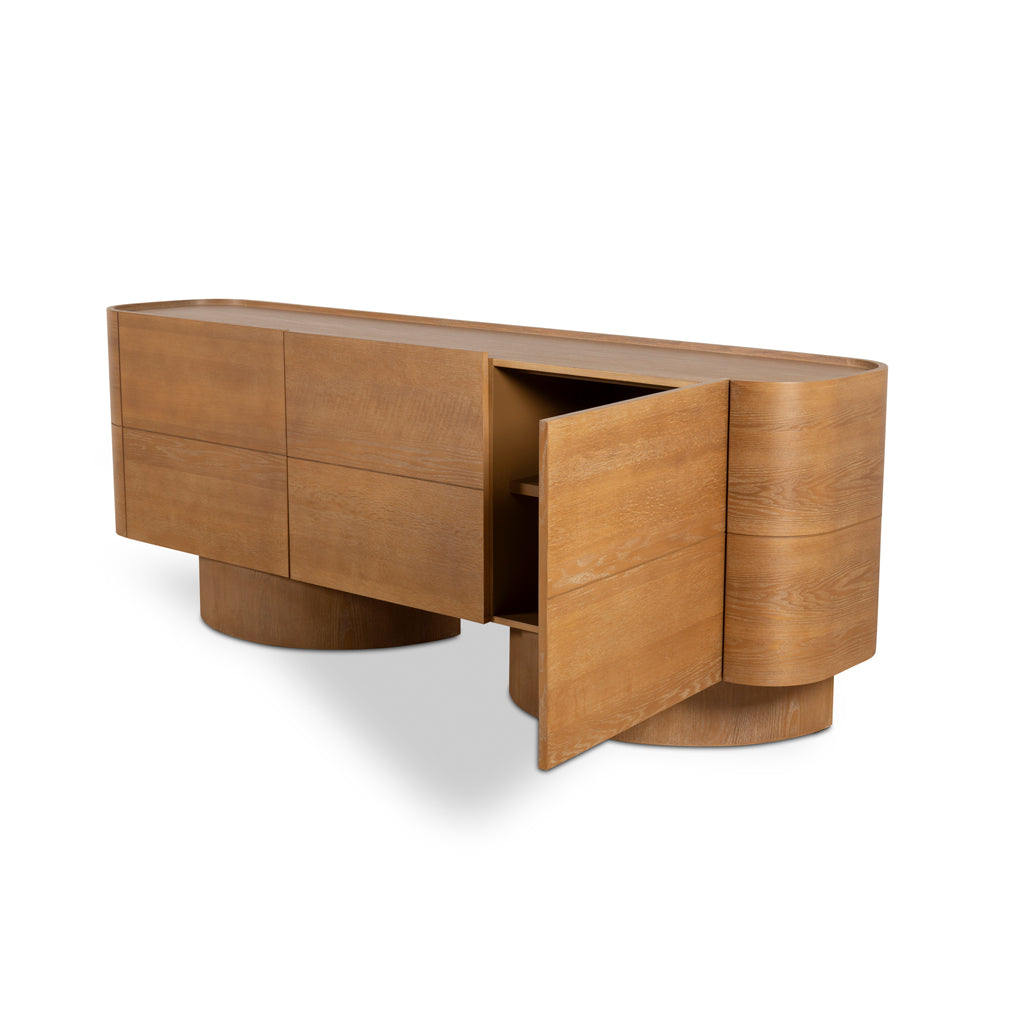 2.2m Modena Buffet Unit - Dusty Oak