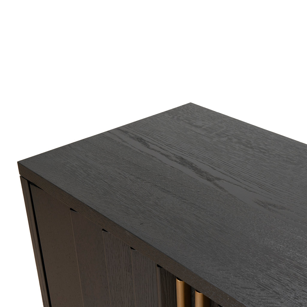 2m Modena Buffet Unit - Textured Espresso Black