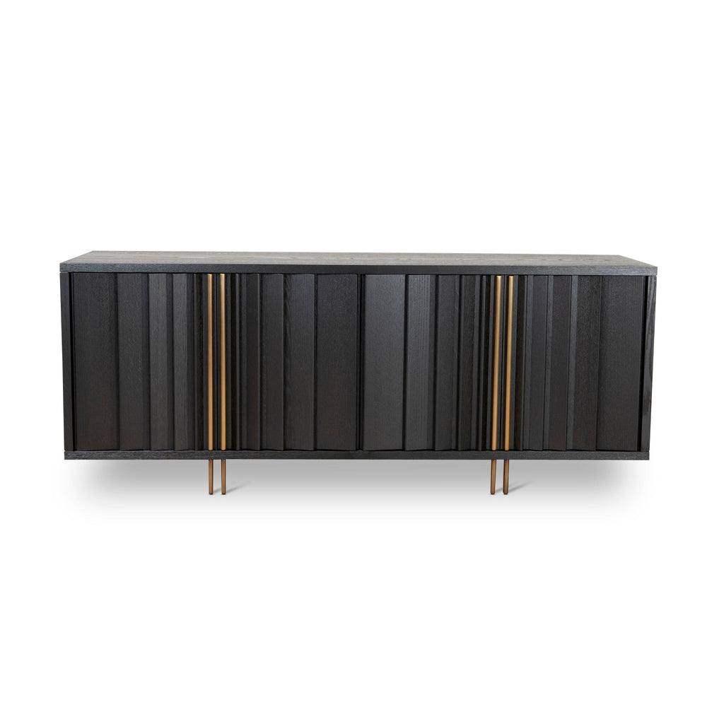 2m Modena Buffet Unit - Textured Espresso Black