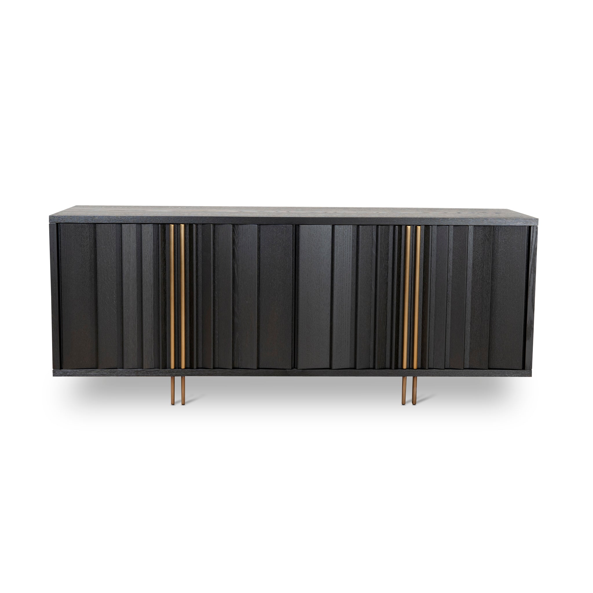 2m Modena Buffet Unit - Textured Espresso Black