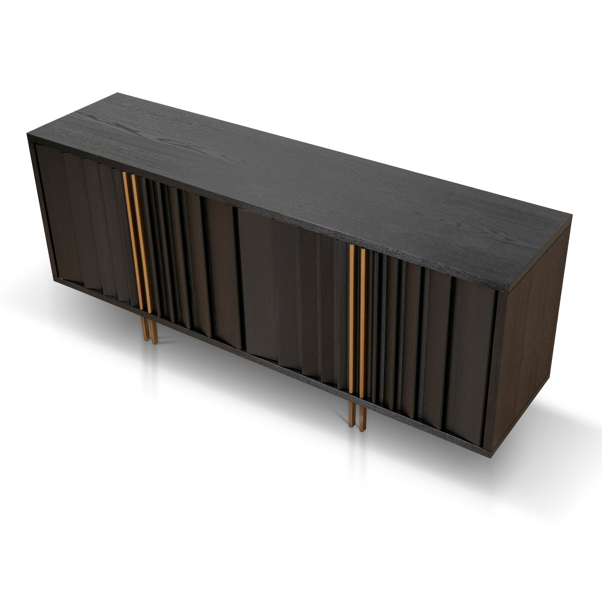 2m Modena Buffet Unit - Textured Espresso Black