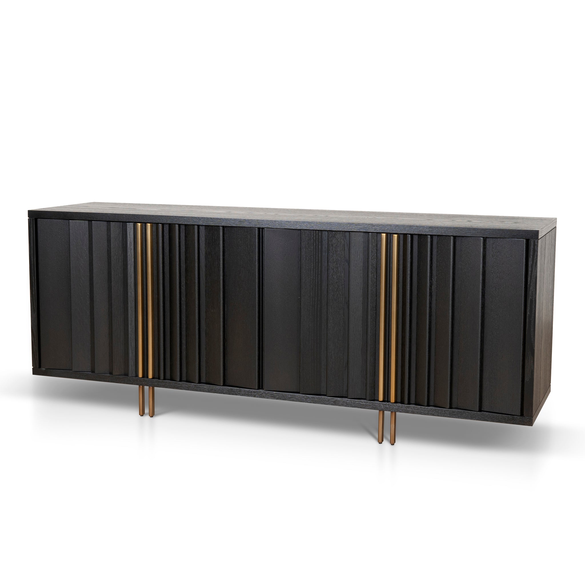 2m Modena Buffet Unit - Textured Espresso Black