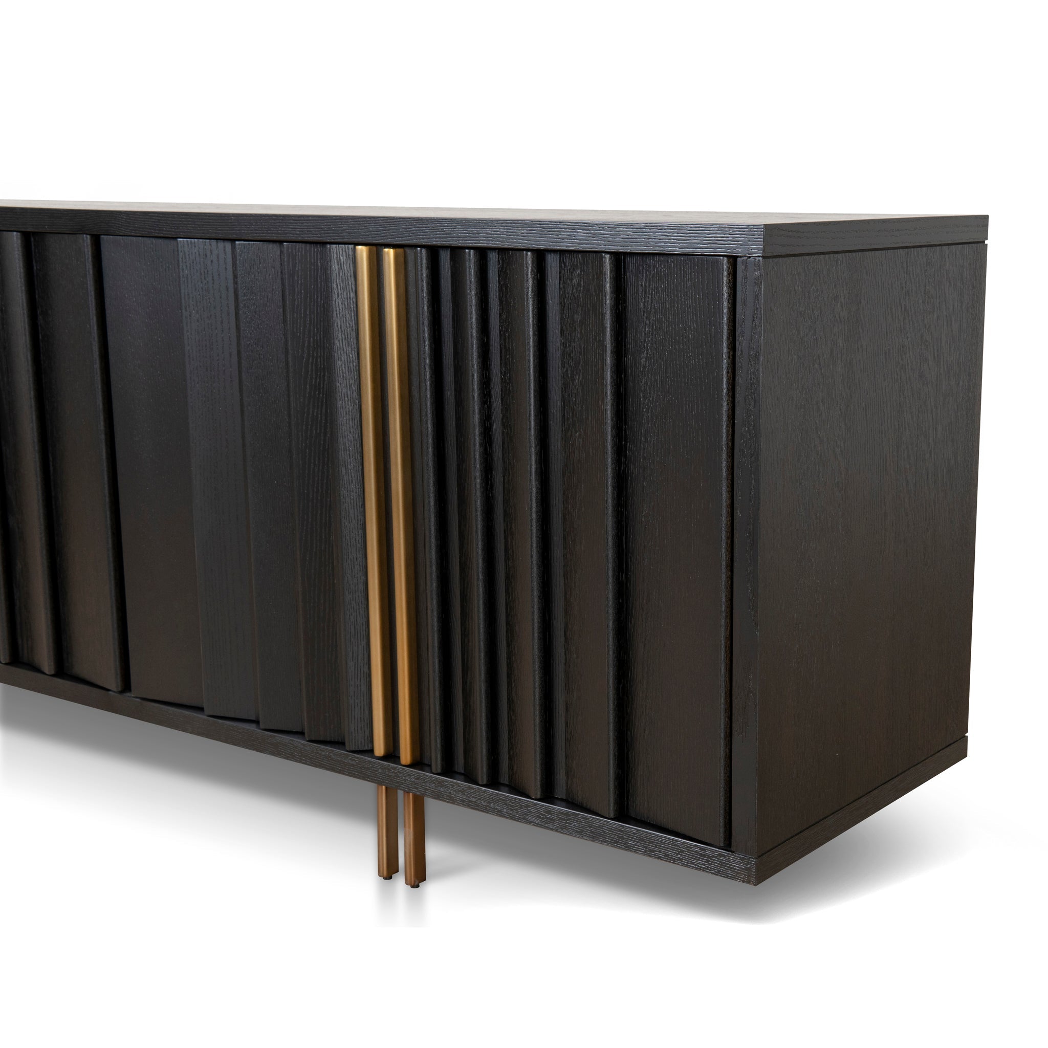 2m Modena Buffet Unit - Textured Espresso Black