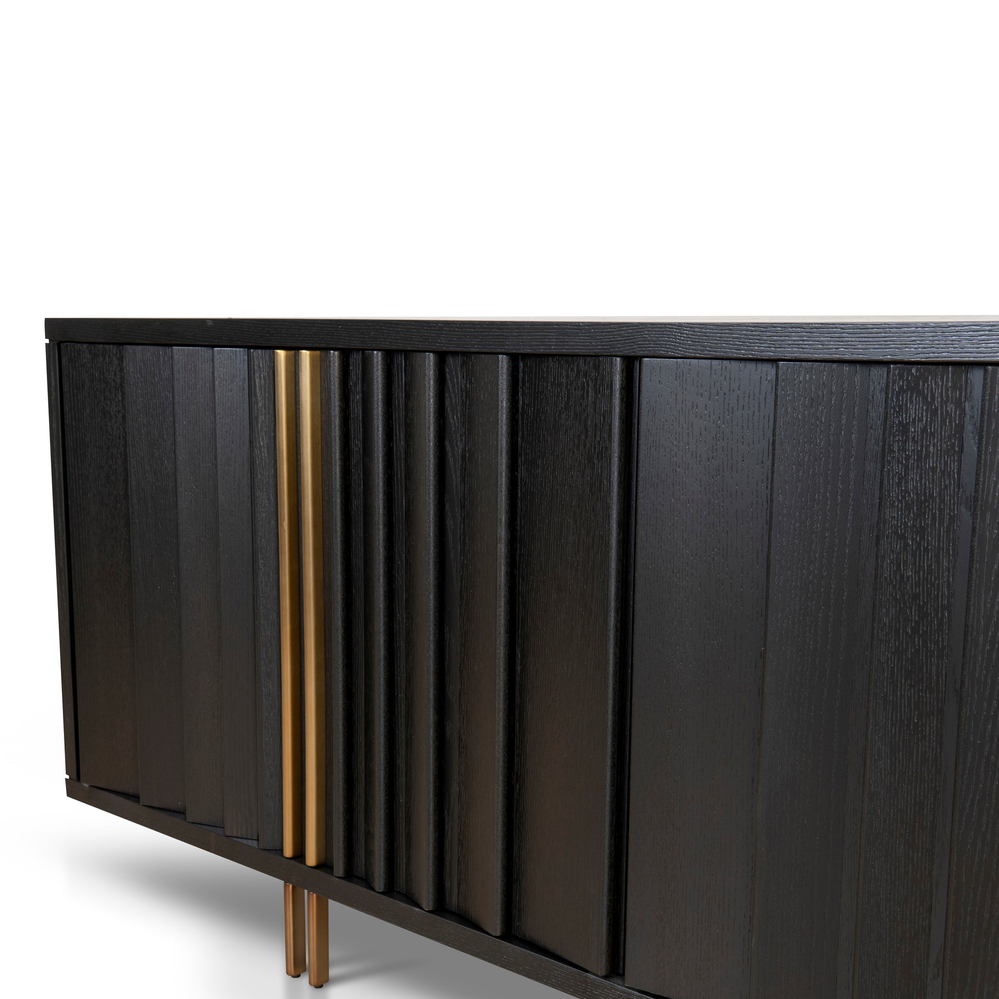 2m Modena Buffet Unit - Textured Espresso Black