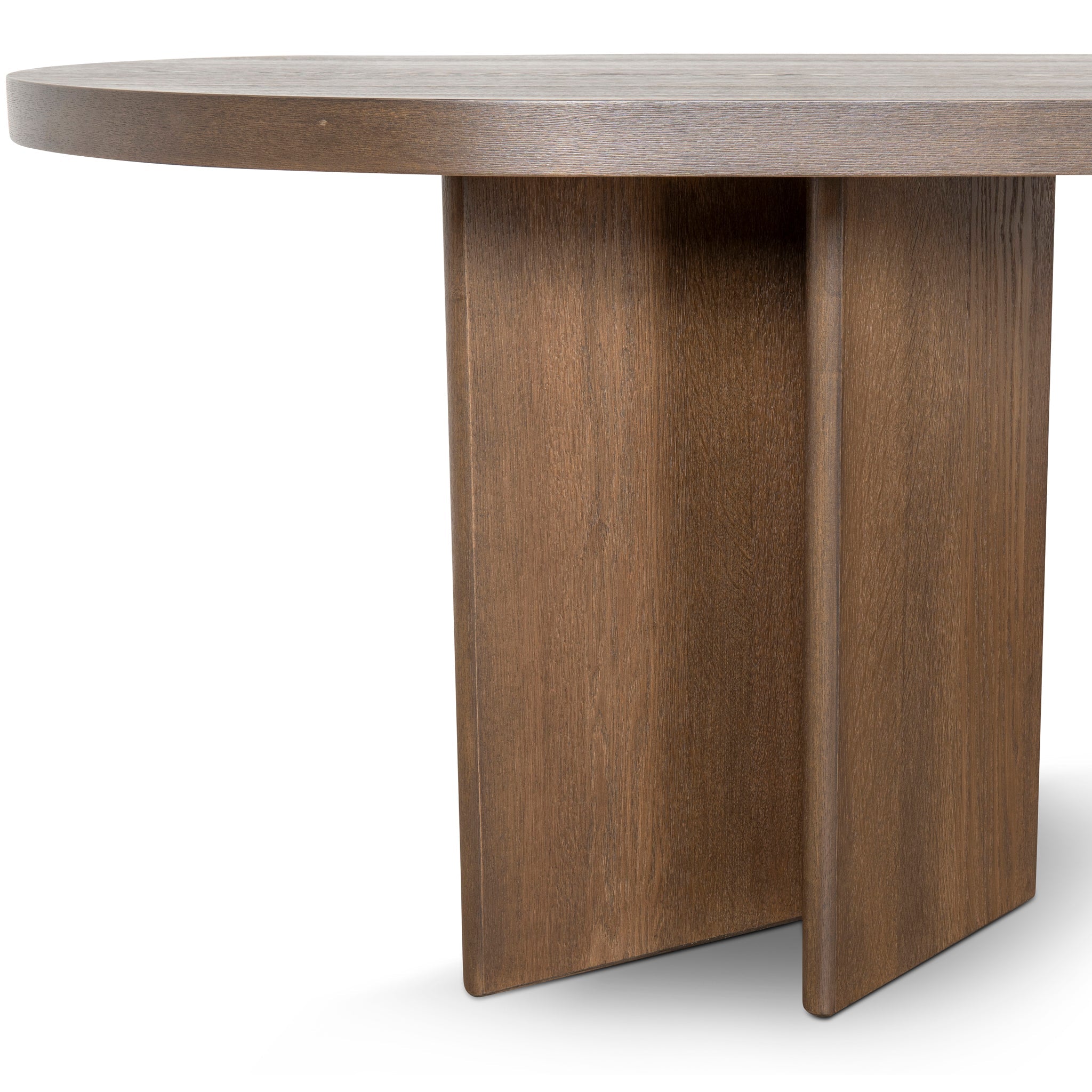 2.4m Pill Shape Siena Dining Table - Caramel Oak