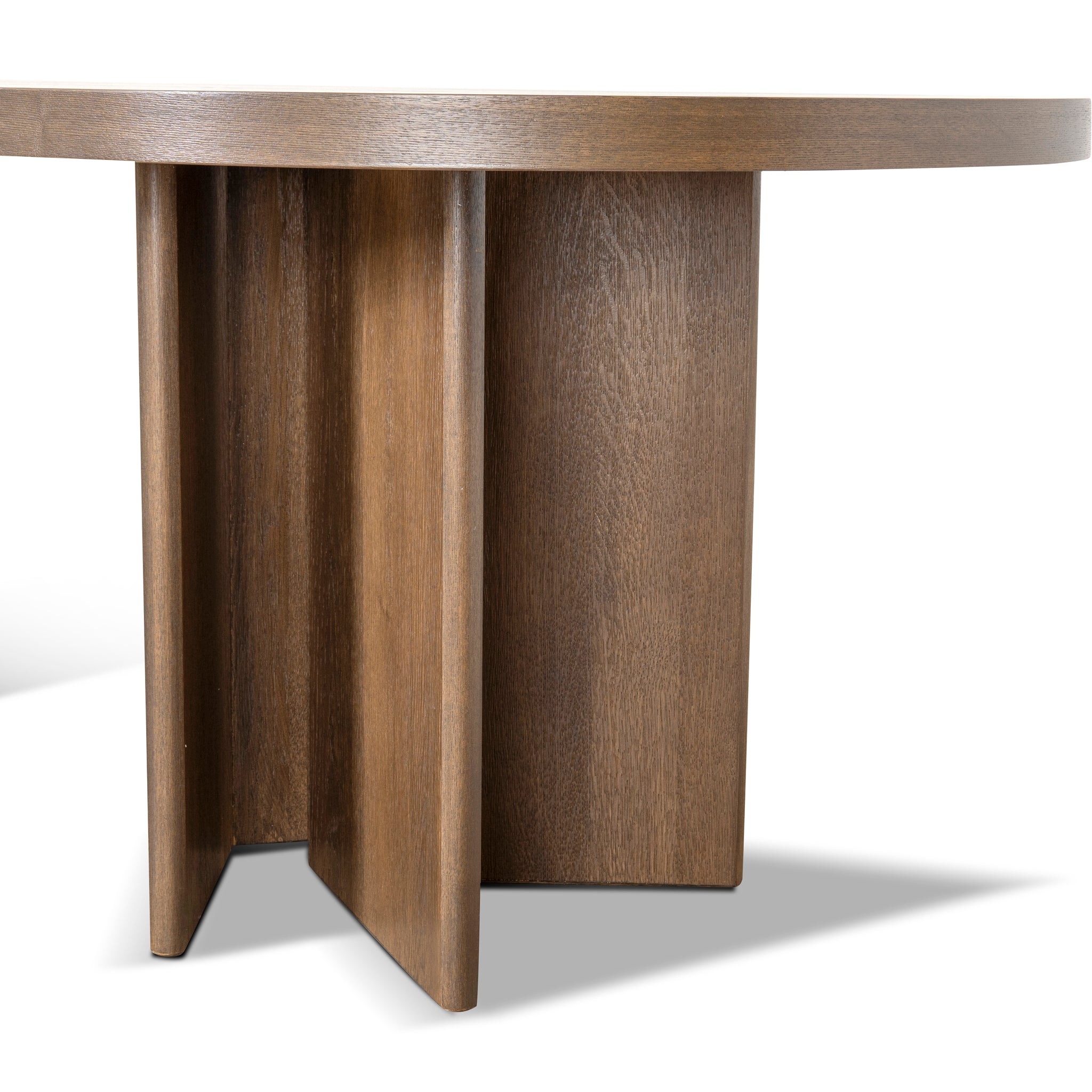 2.4m Pill Shape Siena Dining Table - Caramel Oak