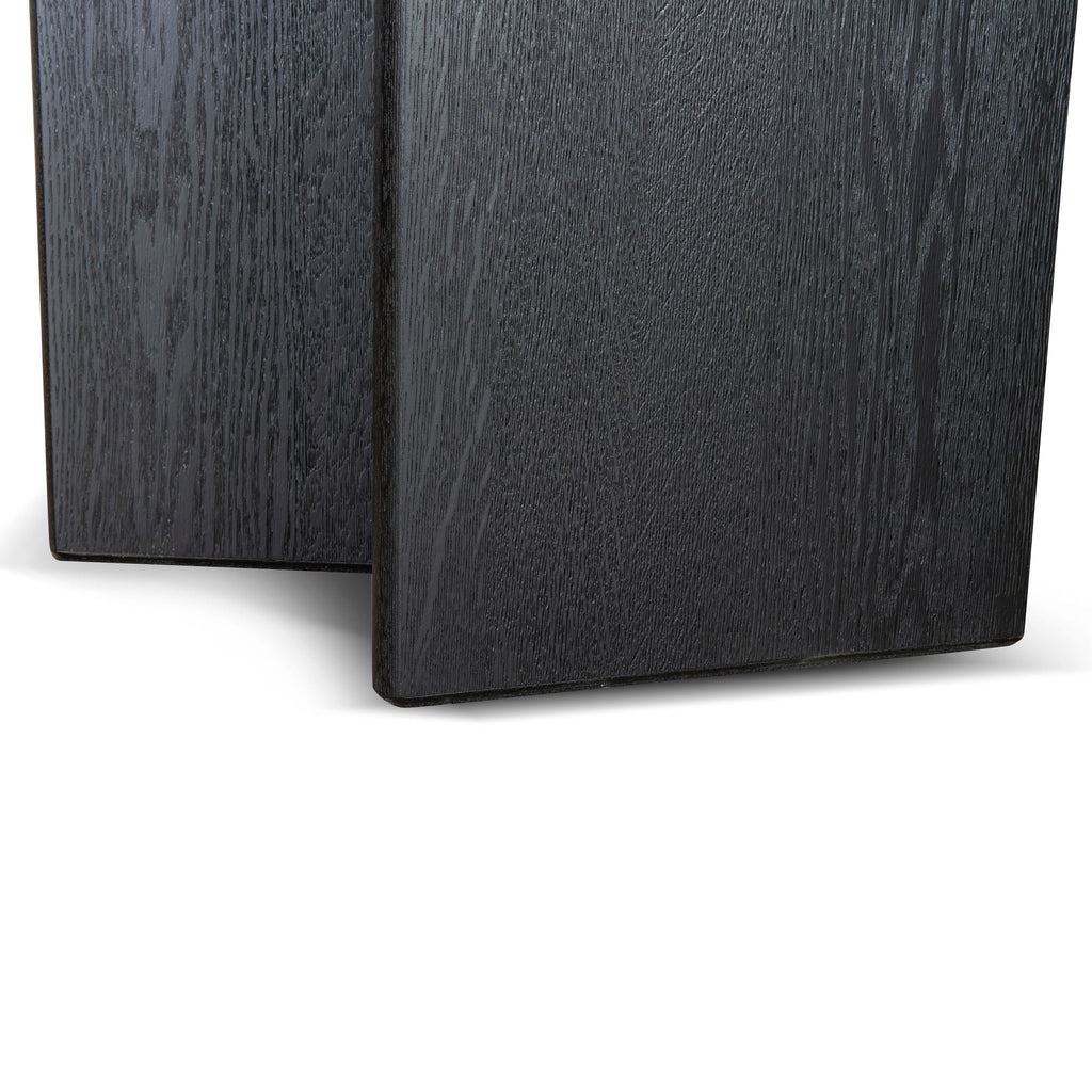 3m Pill Shape Siena Dining Table - Textured Espresso Black
