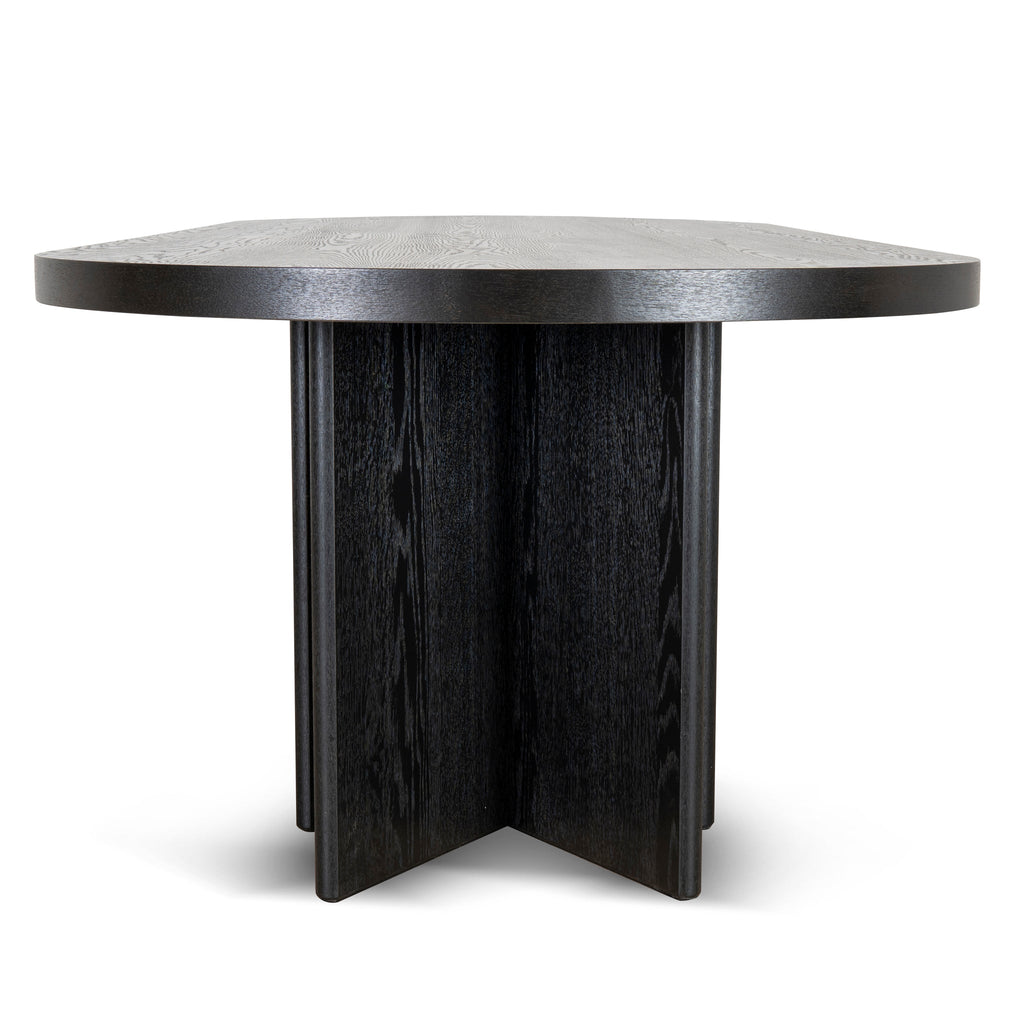 3m Pill Shape Siena Dining Table - Textured Espresso Black