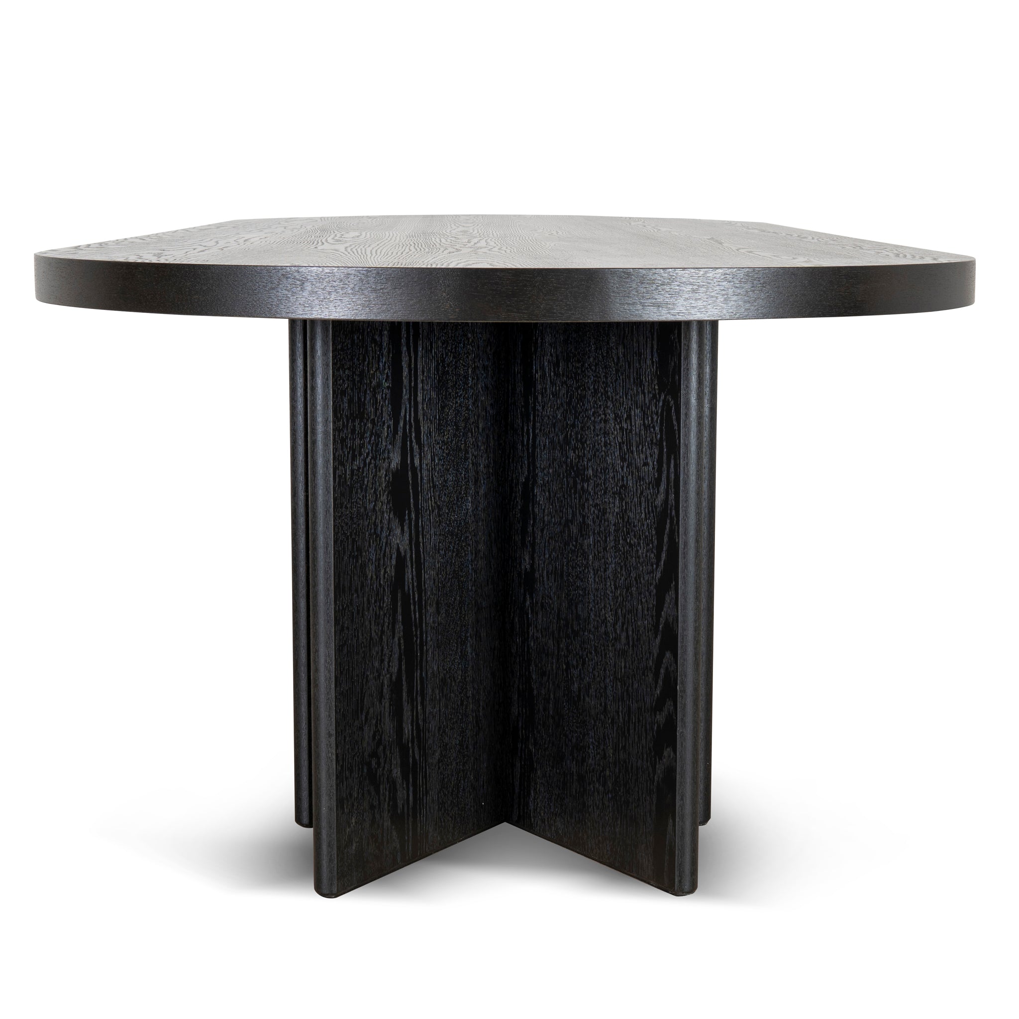 3m Pill Shape Siena Dining Table - Textured Espresso Black