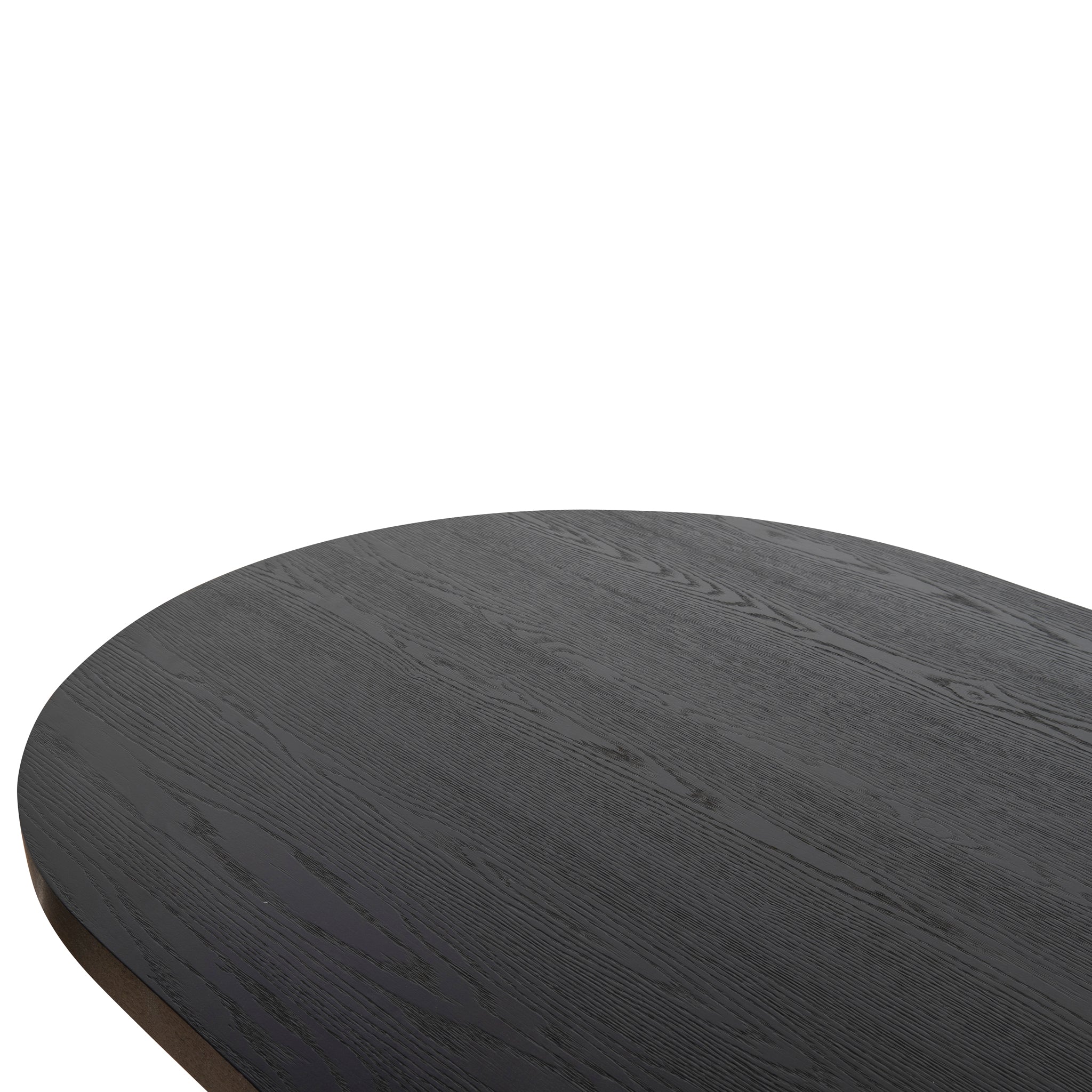 3m Pill Shape Siena Dining Table - Textured Espresso Black