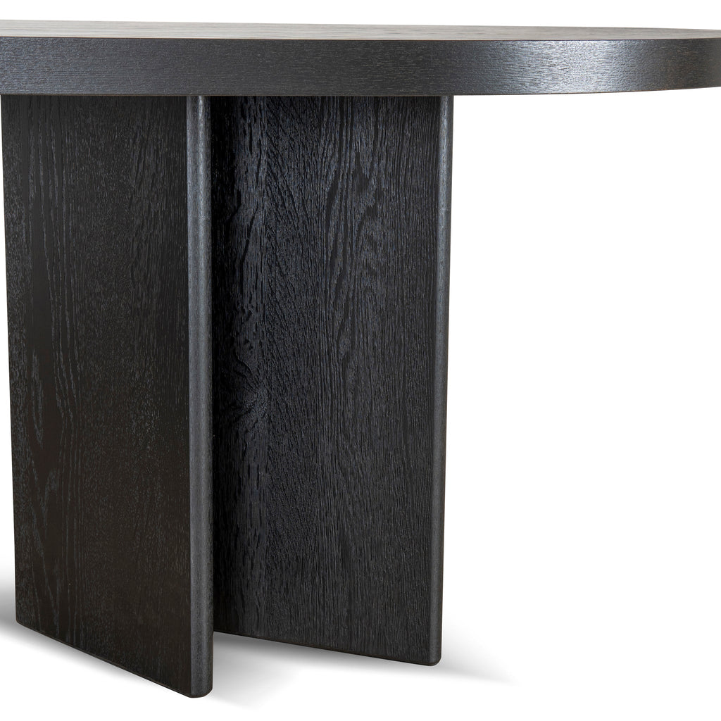 3m Pill Shape Siena Dining Table - Textured Espresso Black