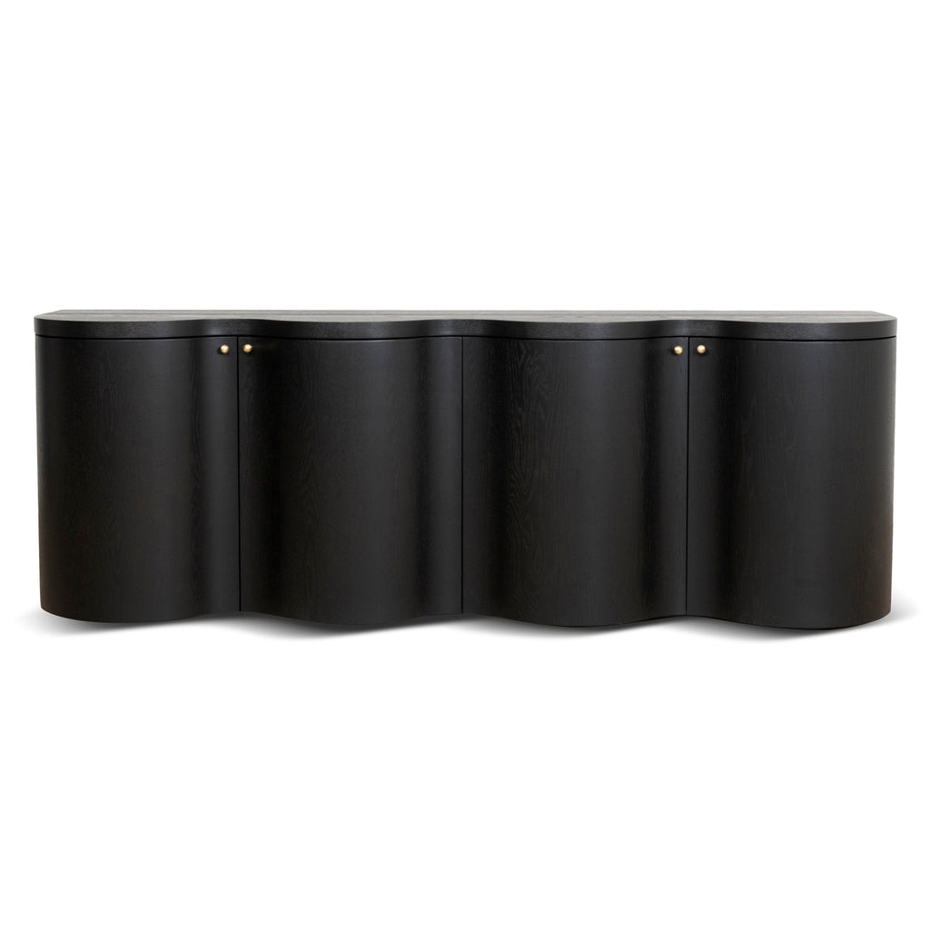 2.15m Modena Buffet Unit - Textured Espresso Black