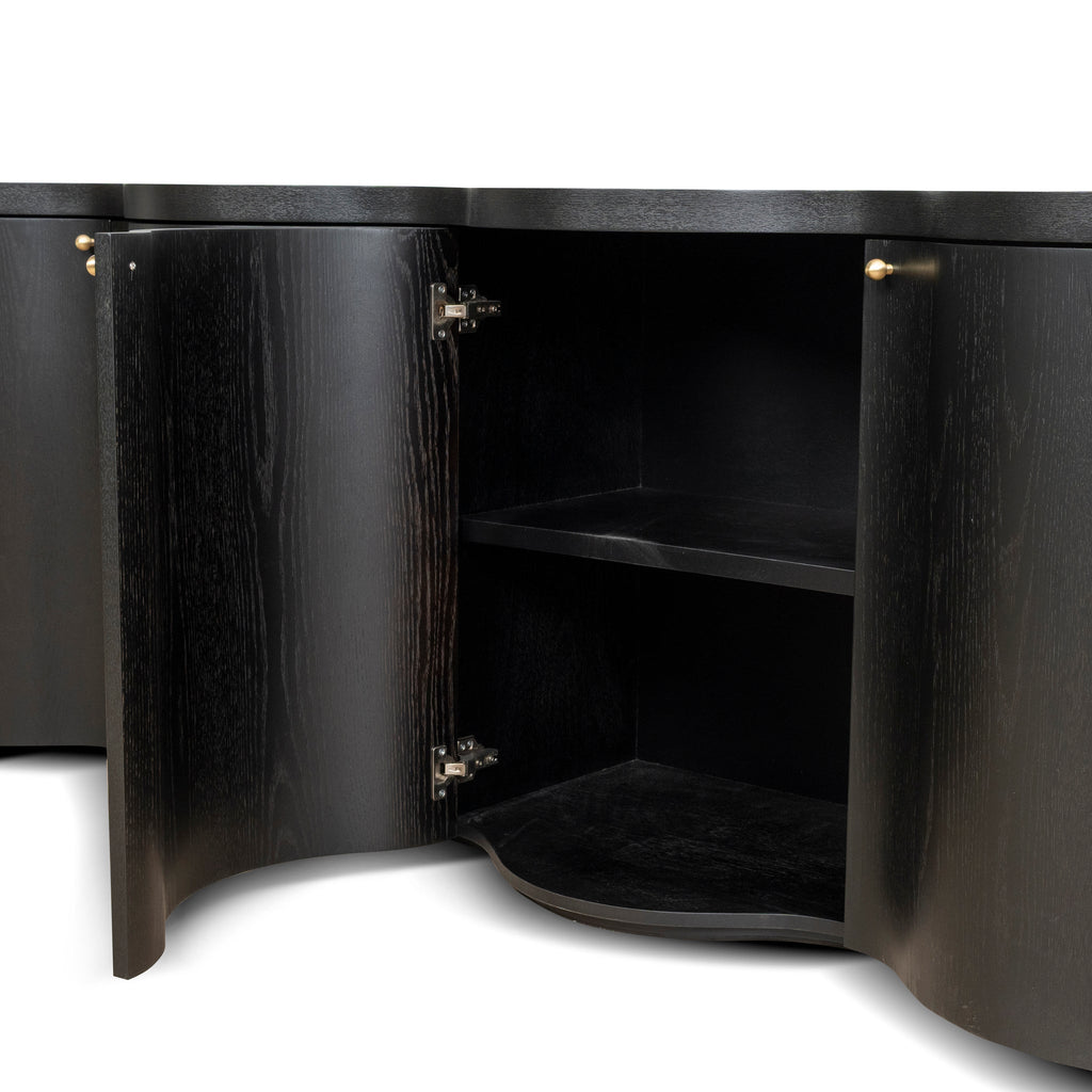 2.15m Modena Buffet Unit - Textured Espresso Black