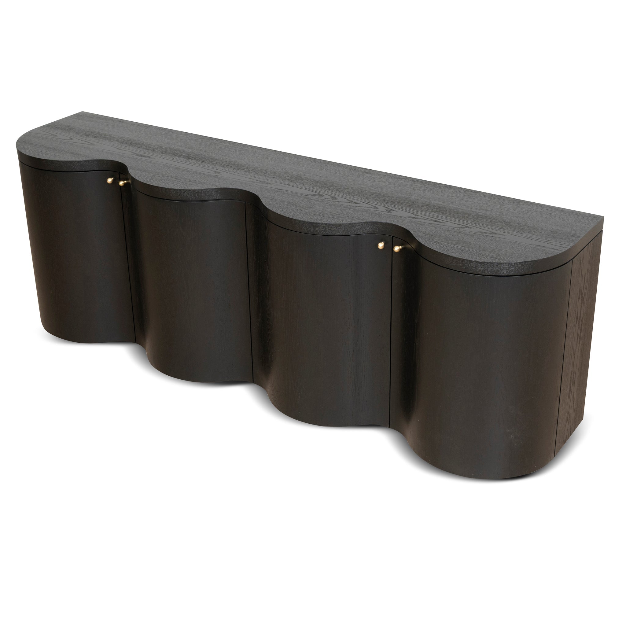 2.15m Modena Buffet Unit - Textured Espresso Black