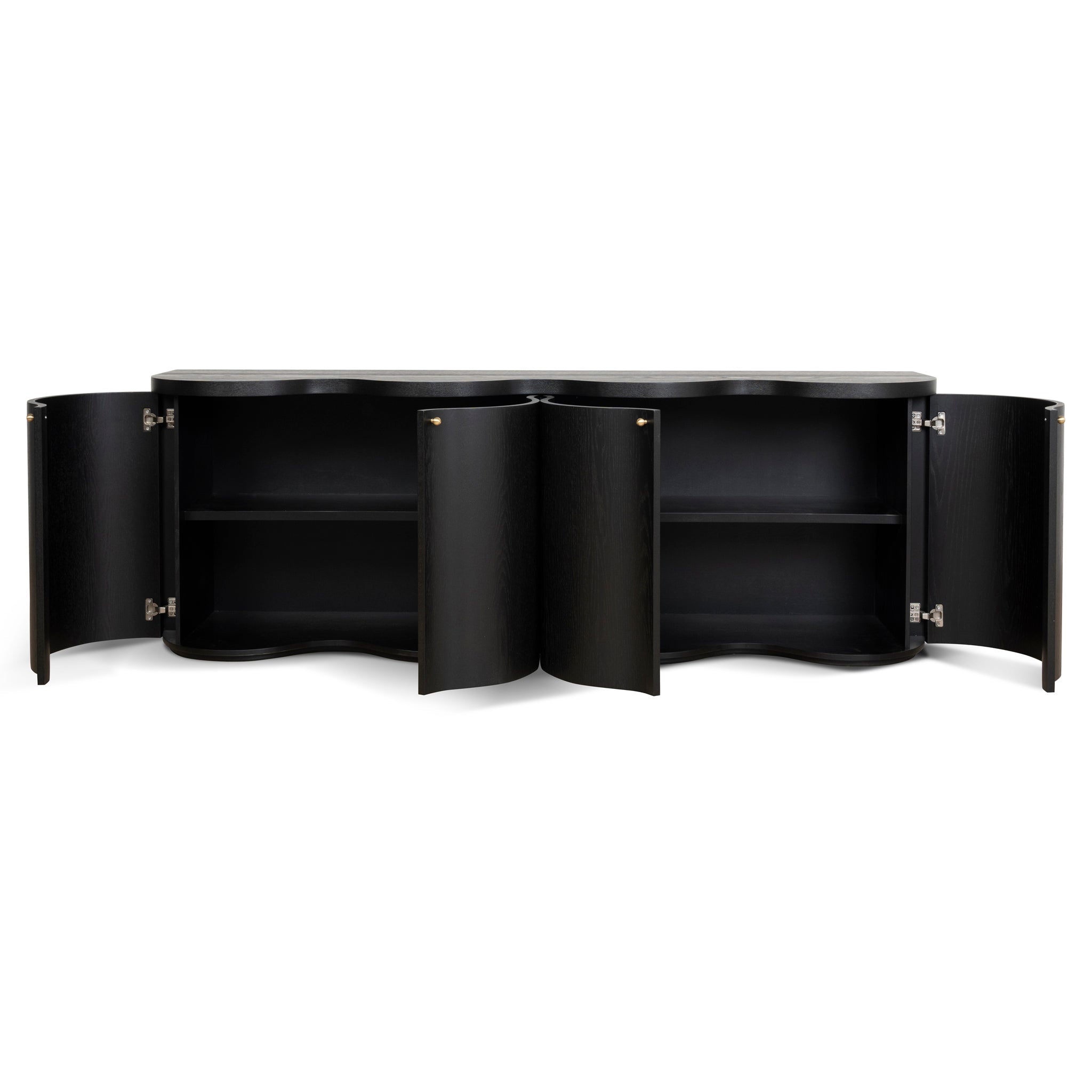 2.15m Modena Buffet Unit - Textured Espresso Black