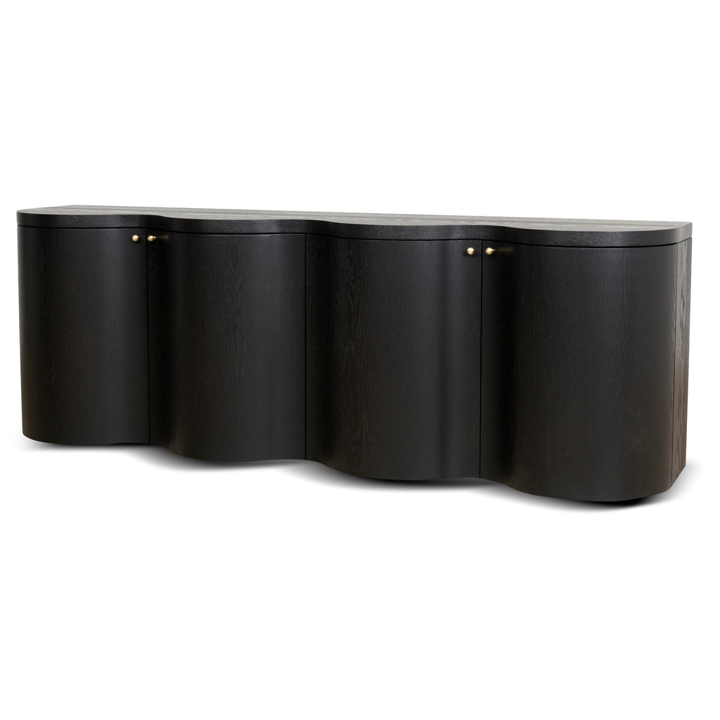 2.15m Modena Buffet Unit - Textured Espresso Black