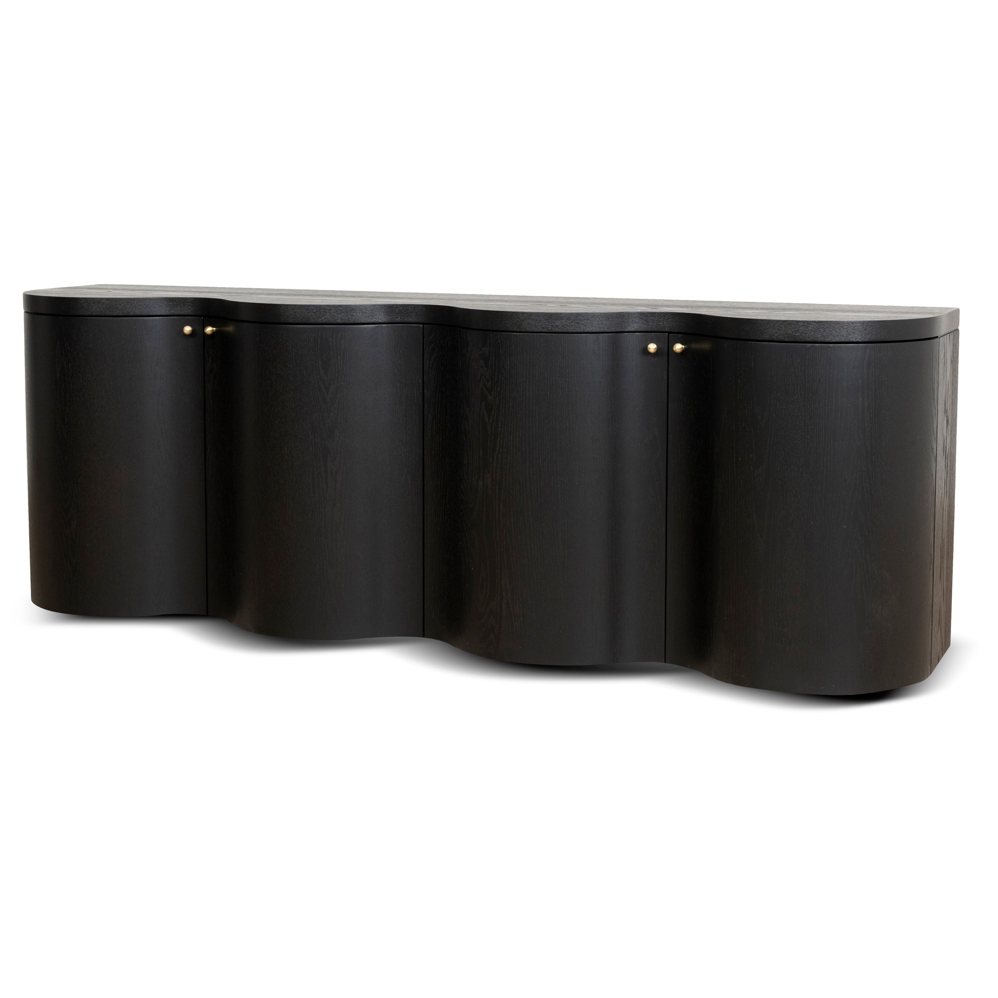 2.15m Modena Buffet Unit - Textured Espresso Black