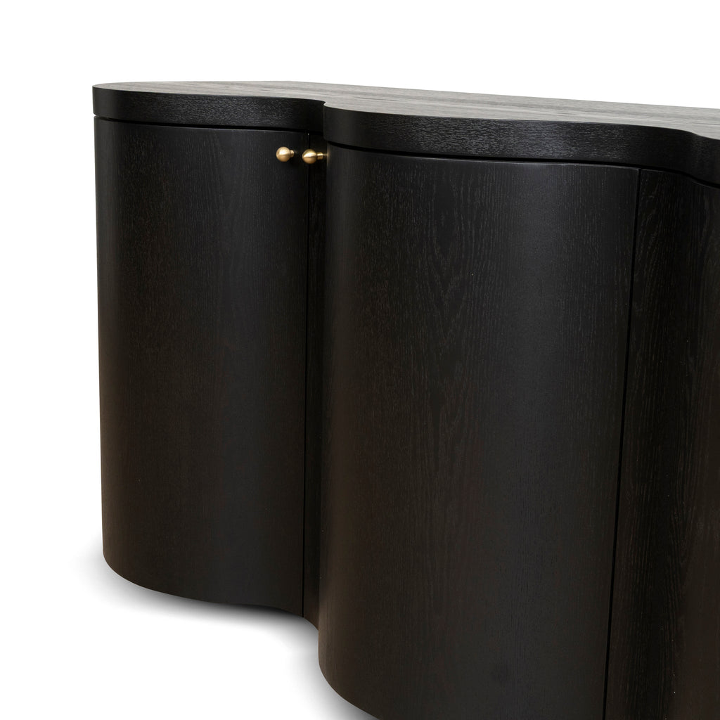 2.15m Modena Buffet Unit - Textured Espresso Black