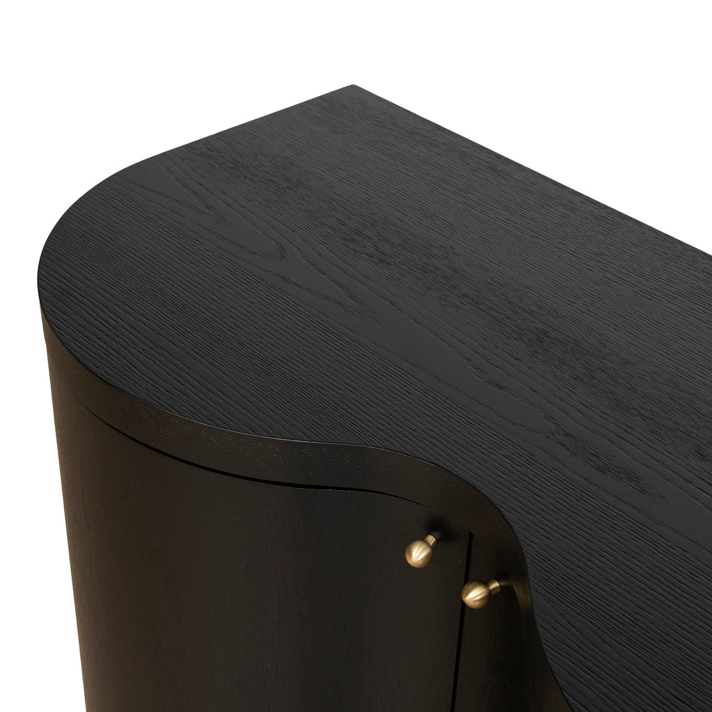 2.15m Modena Buffet Unit - Textured Espresso Black