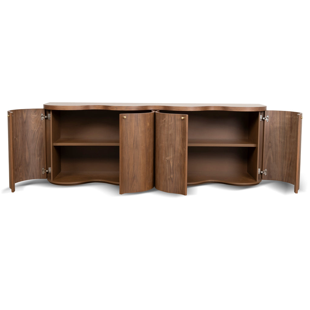 2.15m Modena Buffet Unit - Light Walnut