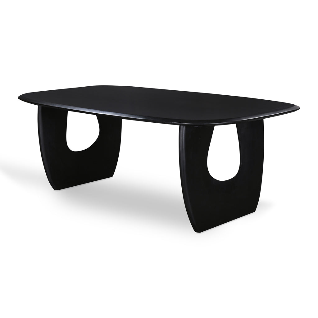 2.2m Siena Dining Table - Full Black