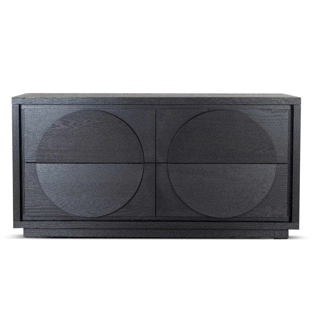 1.6m Padova Dressing Unit - Textured Espresso Black