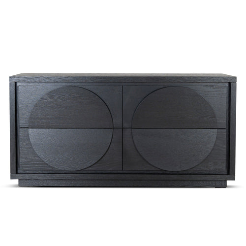 1.6m Padova Dressing Unit - Textured Espresso Black