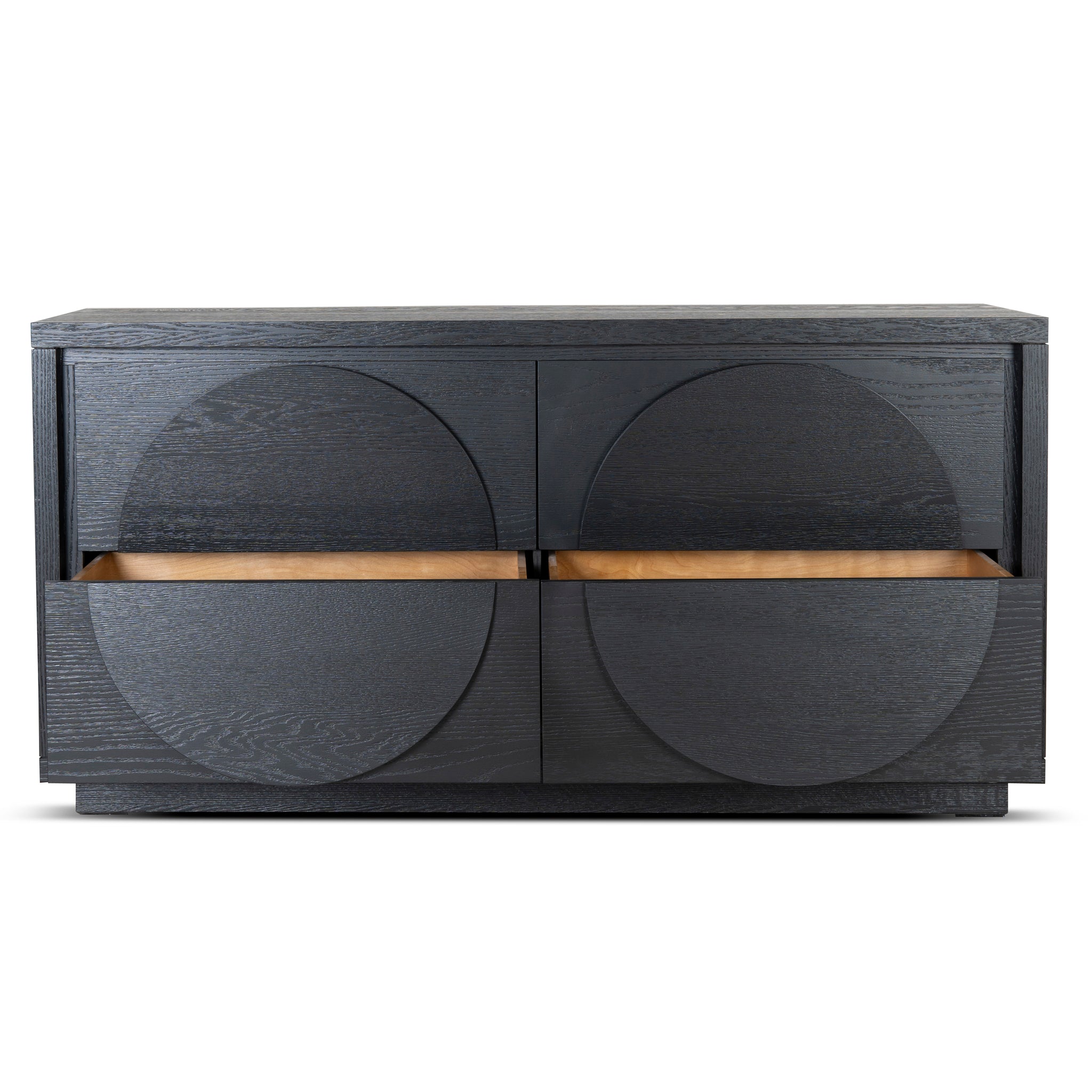 1.6m Padova Dressing Unit - Textured Espresso Black