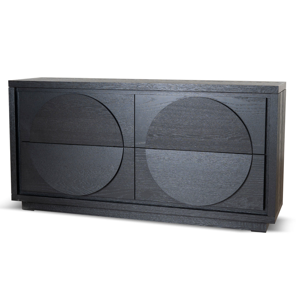 1.6m Padova Dressing Unit - Textured Espresso Black